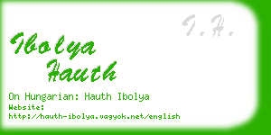 ibolya hauth business card